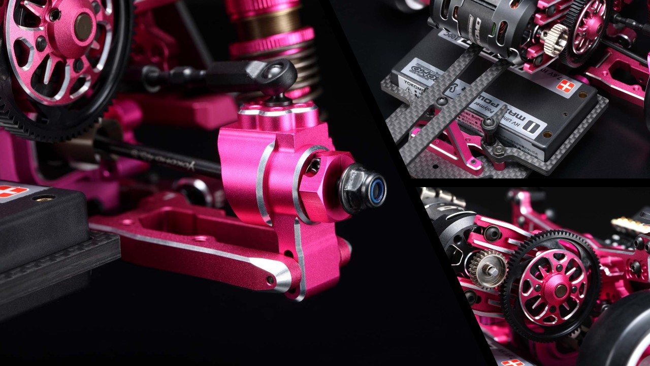Yokomo SD3.0 Super Drift 1/10 Electric RWD Competition Drift Car Kit (Pink) (Limited Edition) – image 3