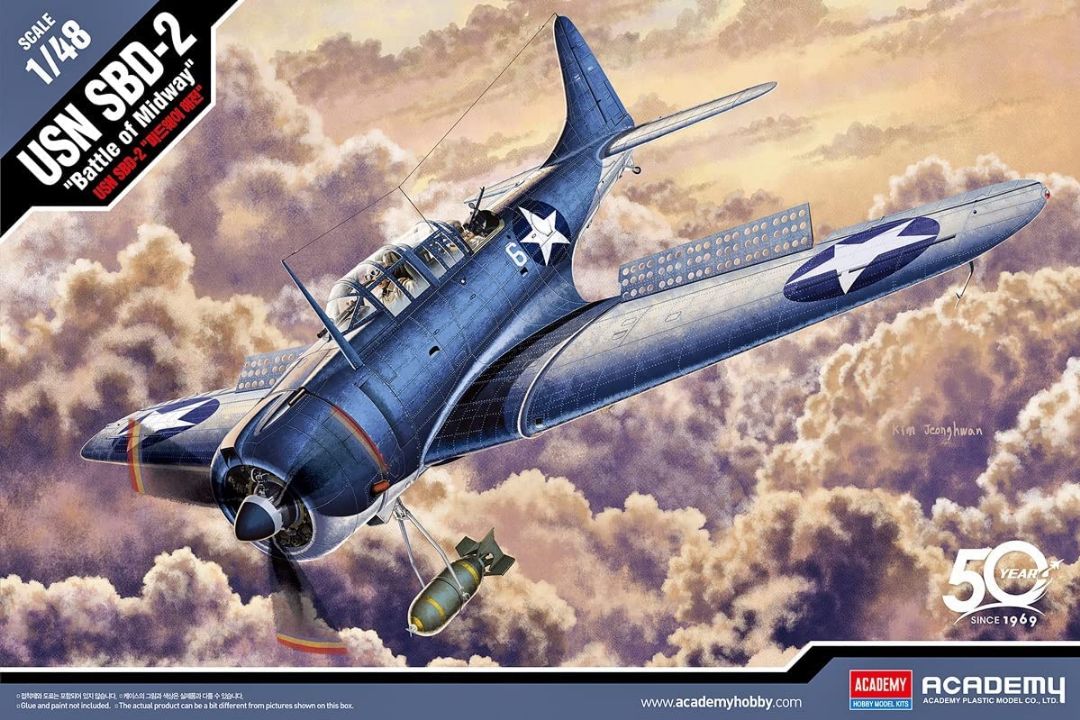 Academy 1/48 USN SBD-2 "MIDWAY" With Photo-Etched Parts – image 1