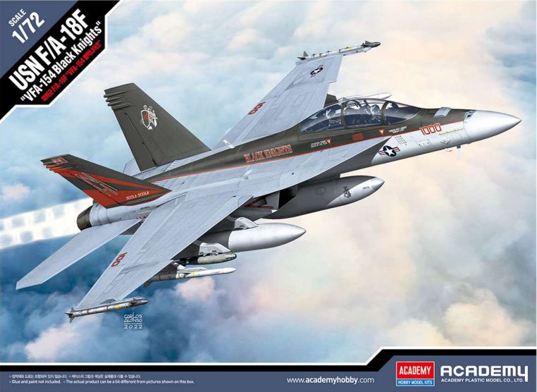Academy 1/72 USN F/A-18F VFA-154 Black Knights – image 1