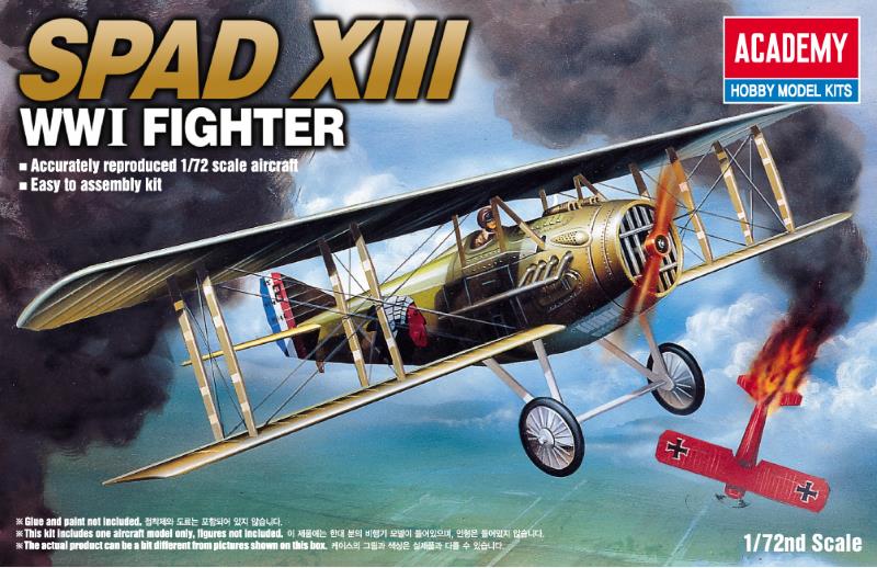 Academy 1/72 Spad XIIi Wwi Fighter – image 1