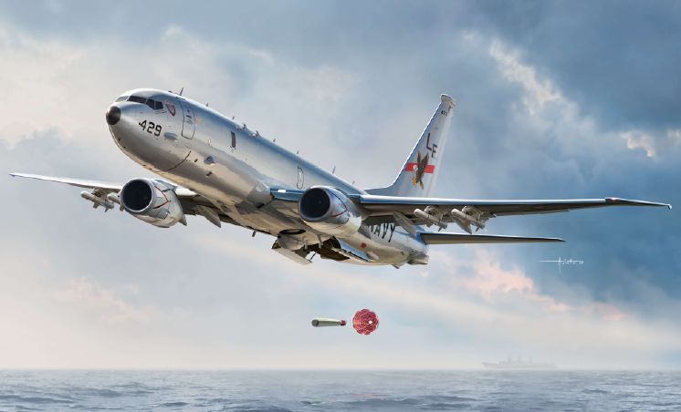 Academy 1/144 USN P-8A Poseidon (100% New Tooling) – image 1