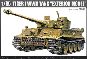 Academy 1/35 Tiger I WWII Tank 'Exterior Model' – image 1