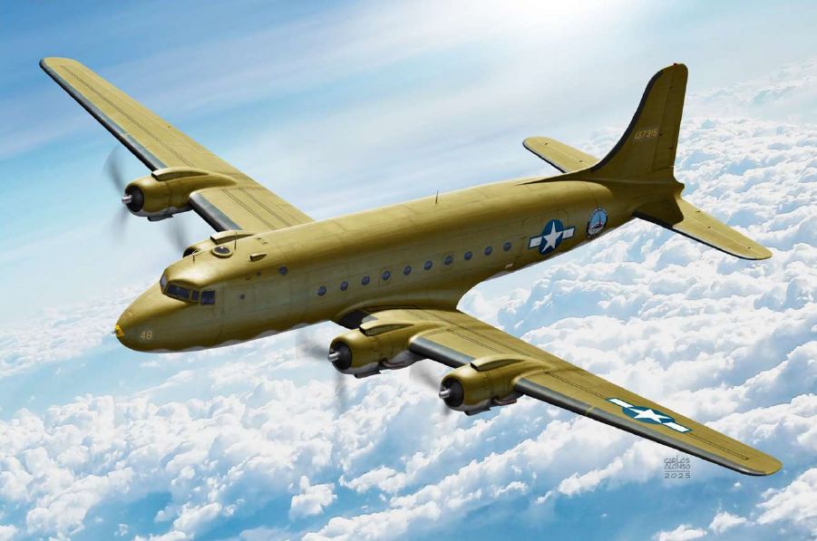 Academy 1/144 USAF C-54 Skymaster - New Design – image 1