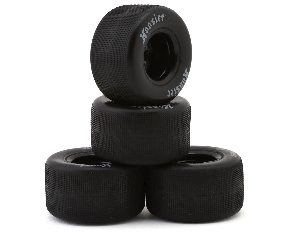 1RC Racing Pre-Mounted 1/18 Asphalt Modified Hoosier Tires (Black) (4) (F/R) – image 1