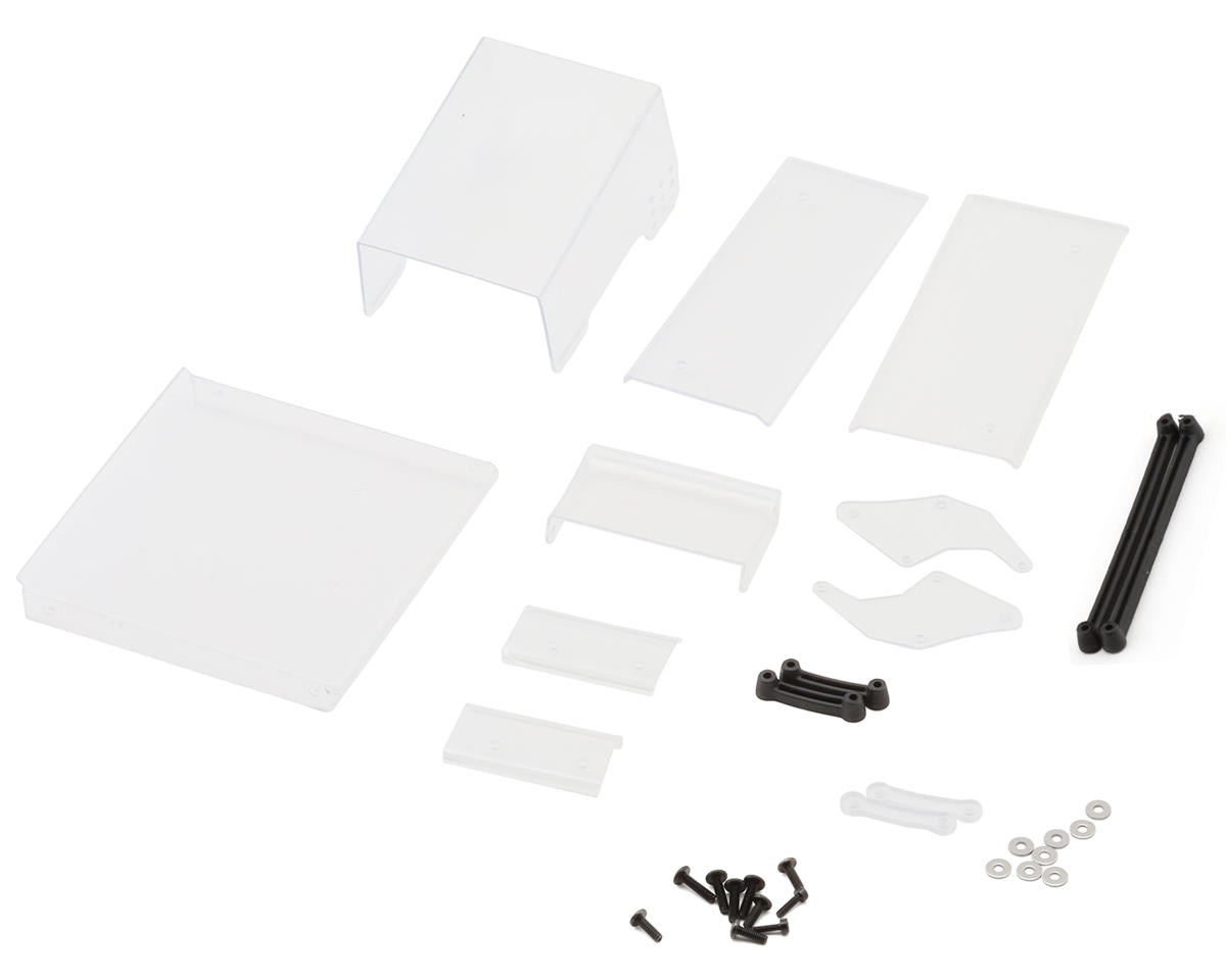 1RC Racing 1/18 Mini Sprint Top & Front Wing Set (Clear) – image 1