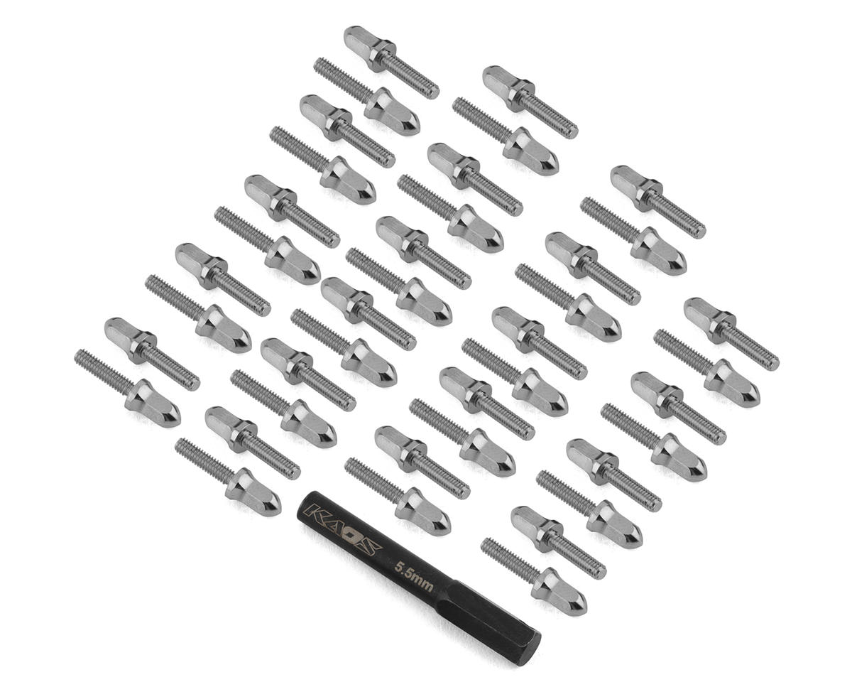 CEN Bullet Wheel Lug (chrome) (40) (2.5mm studs) – image 1