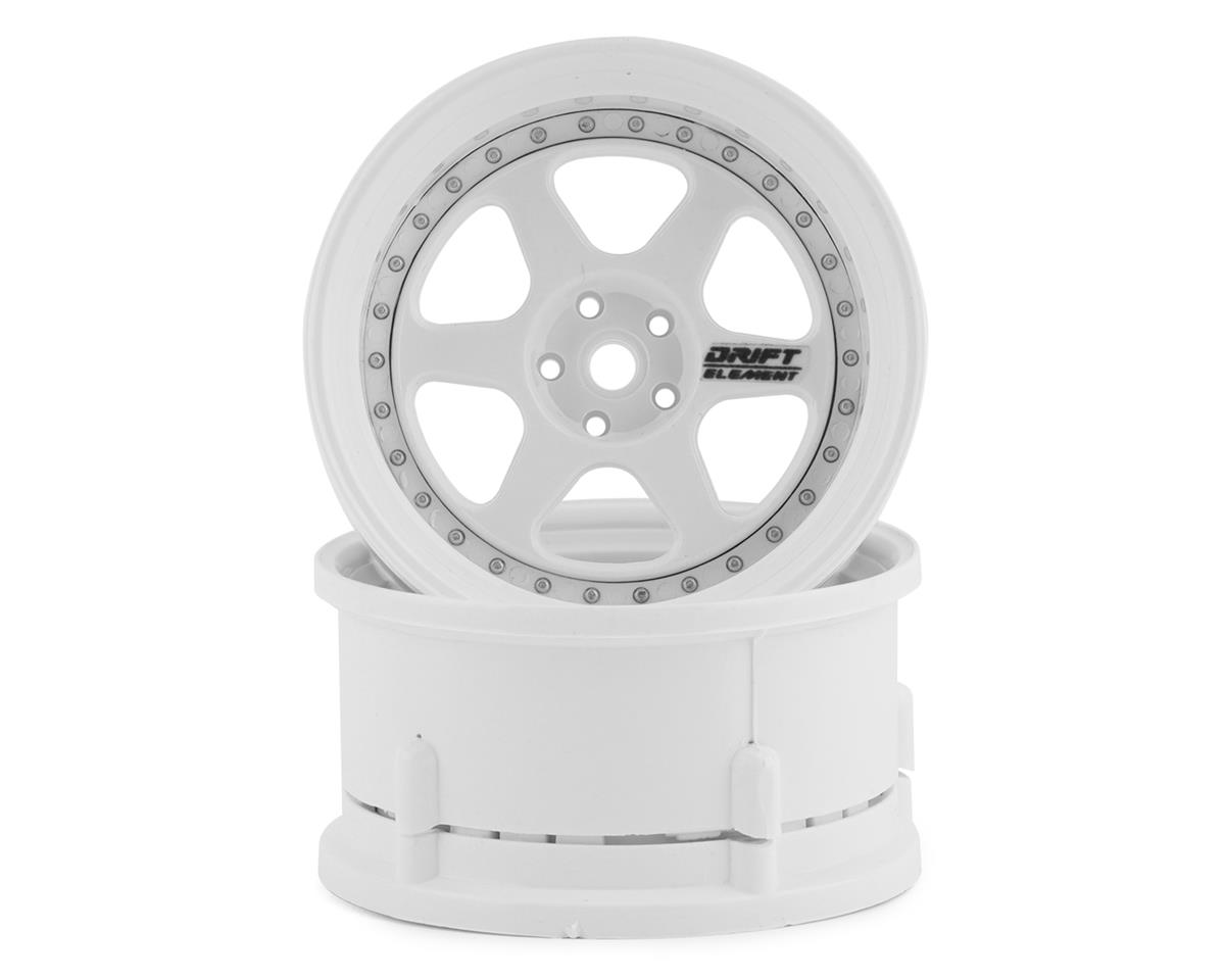 DS Racing Drift Element 6 Spoke Drift Wheels (Triple White) (2) – image 1