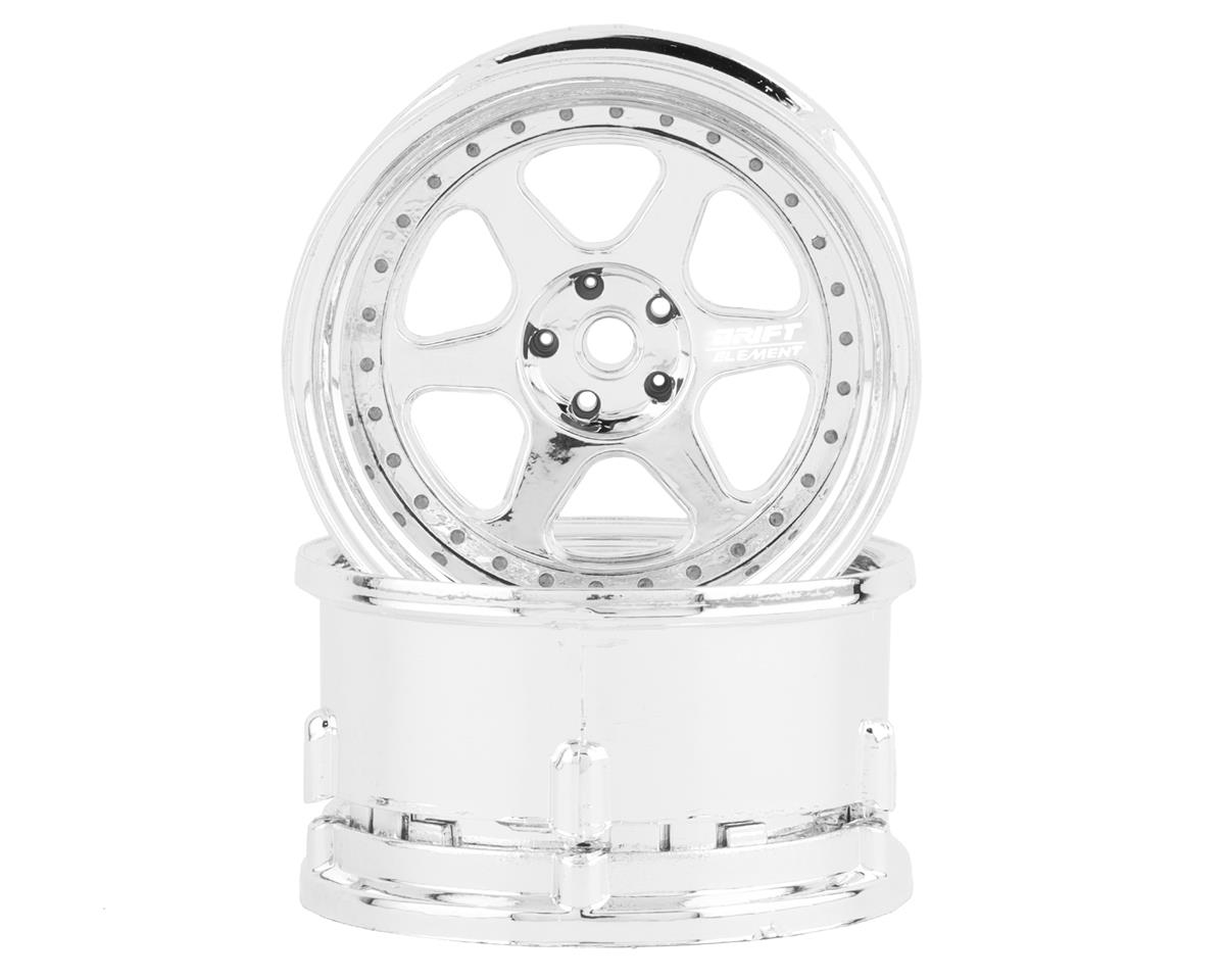 DS Racing Drift Element 6 Spoke Drift Wheels (Triple Chrome) (2) – image 1