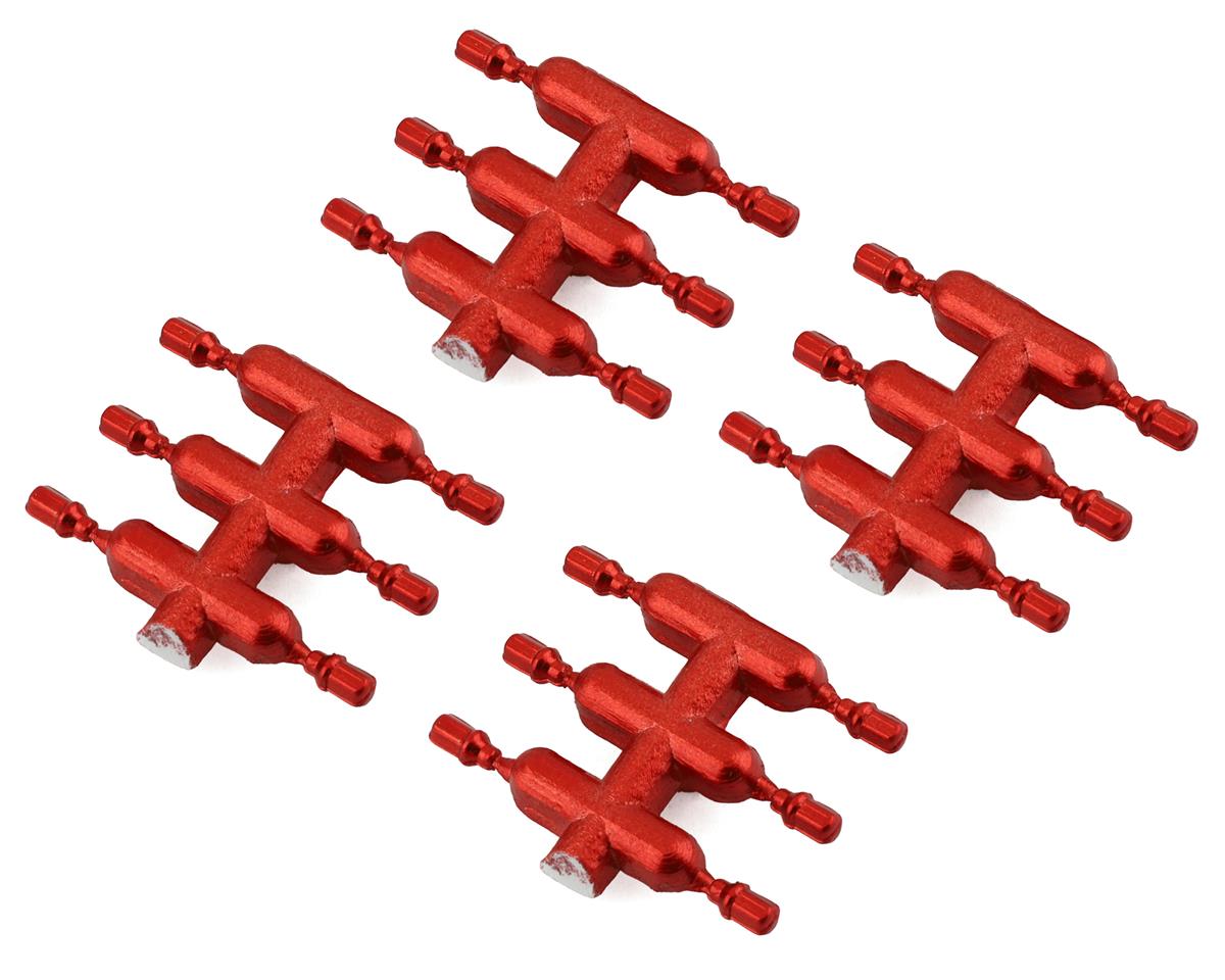 DS Racing Drift Element Scale Lug Nuts (Red) (24) (Short) – image 1