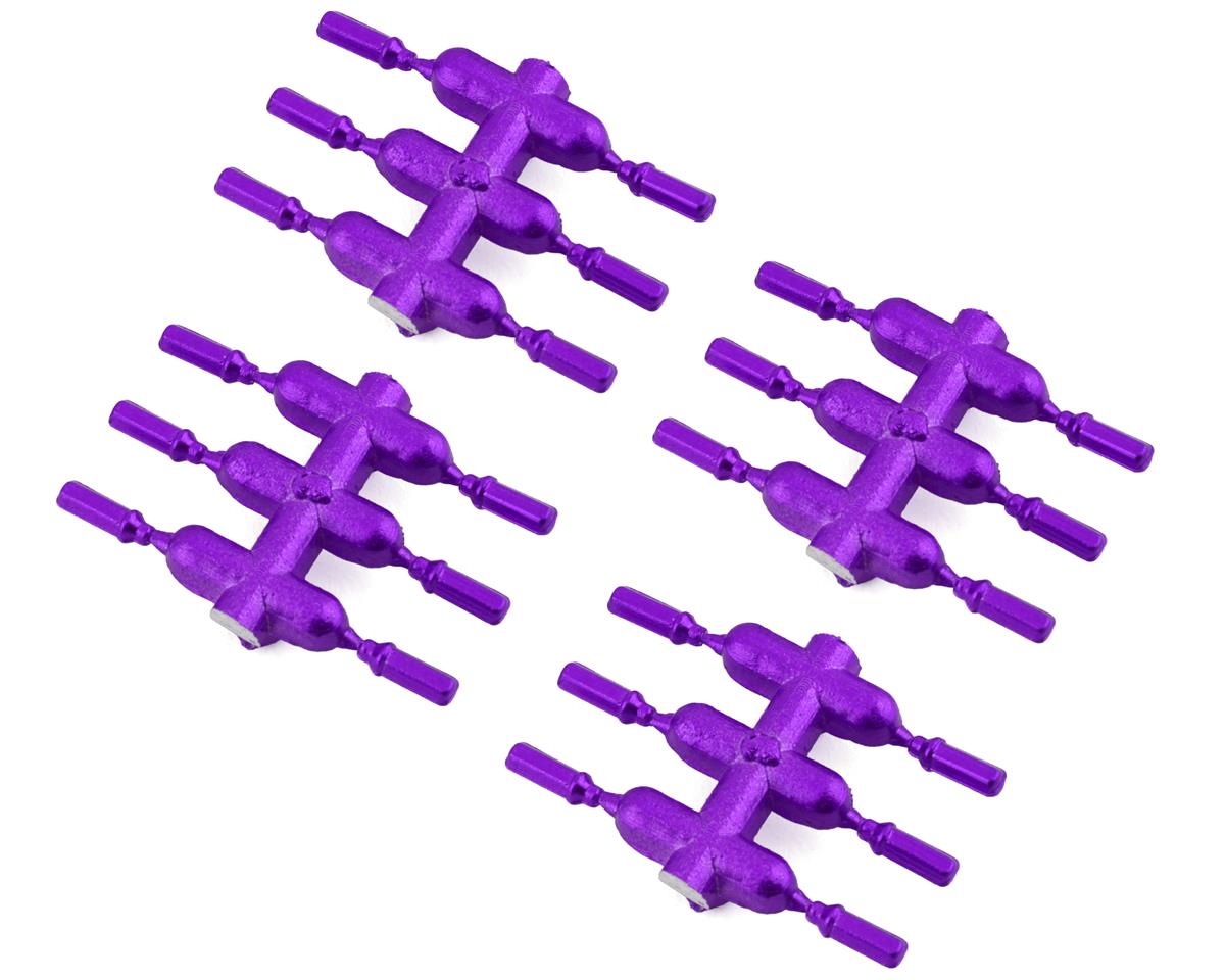 DS Racing Drift Element Scale Lug Nuts (Purple) (24) (Long) – image 1