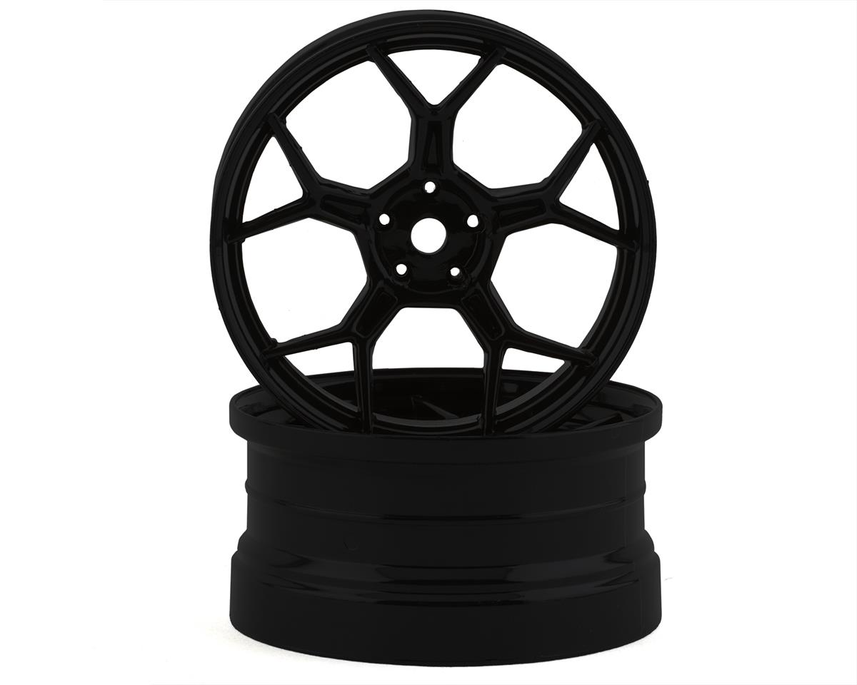 DS Racing Feathery Split Spoke Drift Wheels (Matte Black) (2) (6mm Offset) – image 1