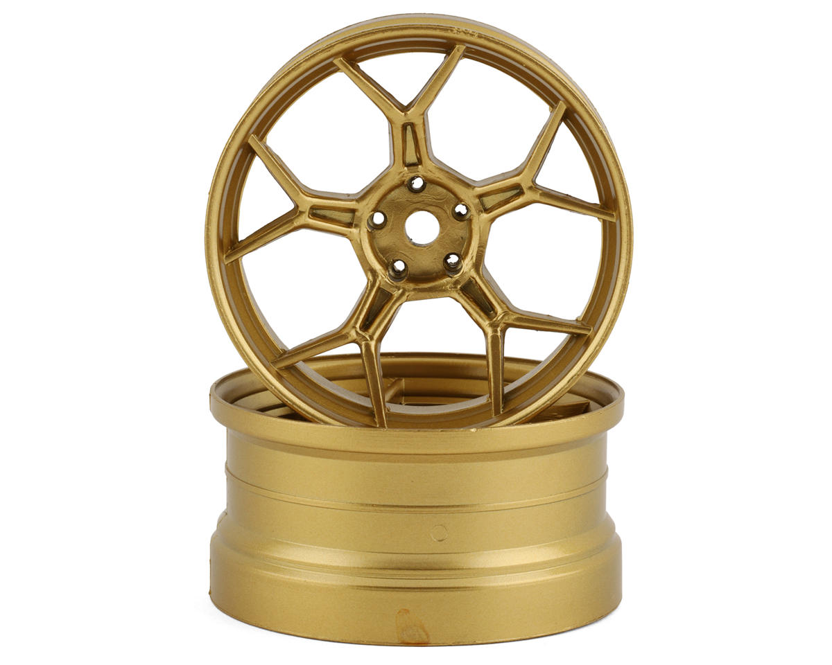 DS Racing Feathery Split Spoke Drift Wheels (Gold) (2) (6mm Offset) – image 1