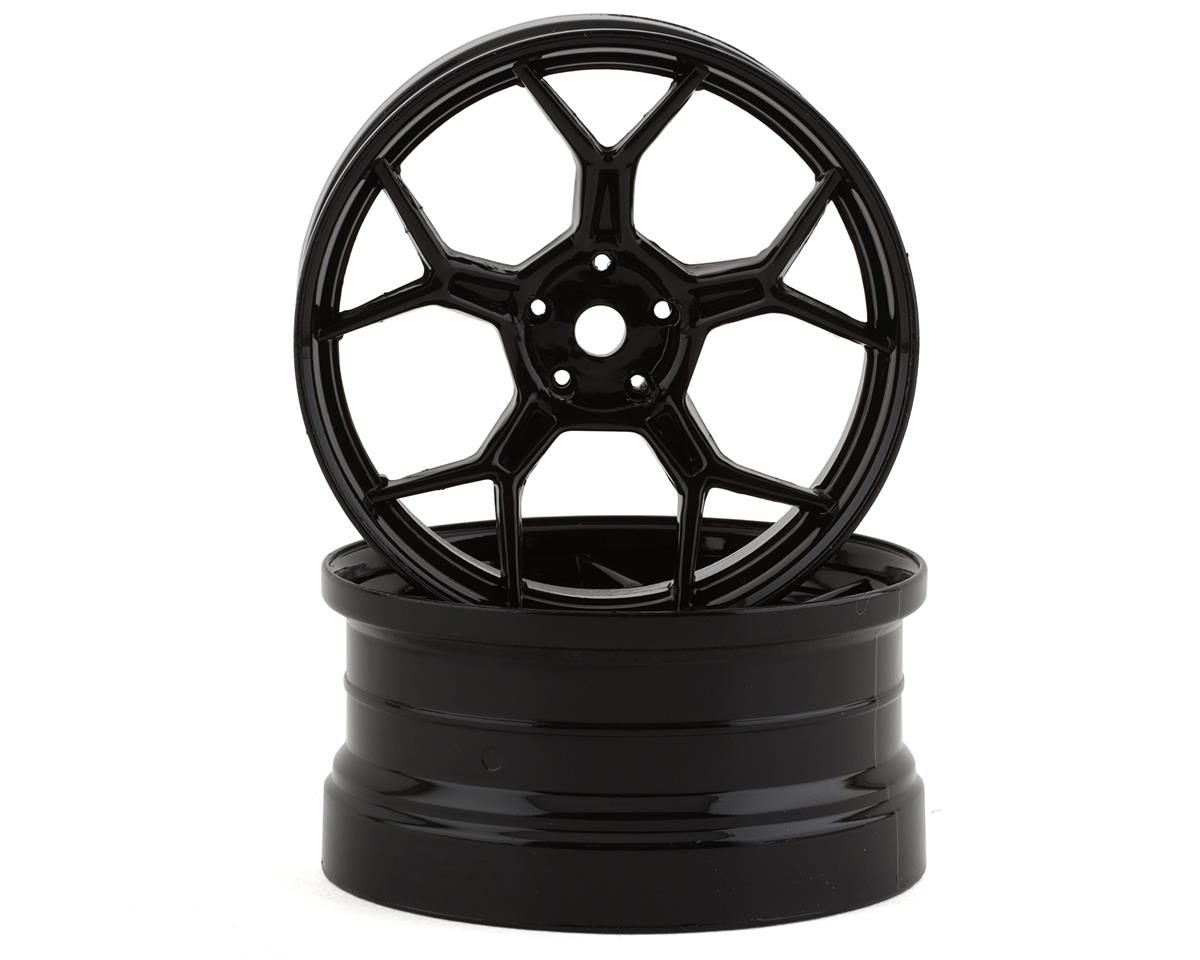 DS Racing Feathery Split Spoke Drift Rim (Black Hi Gloss) (2) (6mm Offset) – image 1