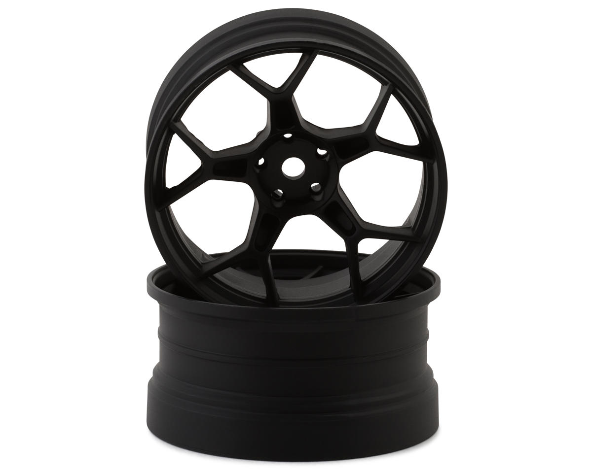 DS Racing Feathery Split Spoke Drift Wheels (Matte Black) (2) (8mm Offset) – image 1