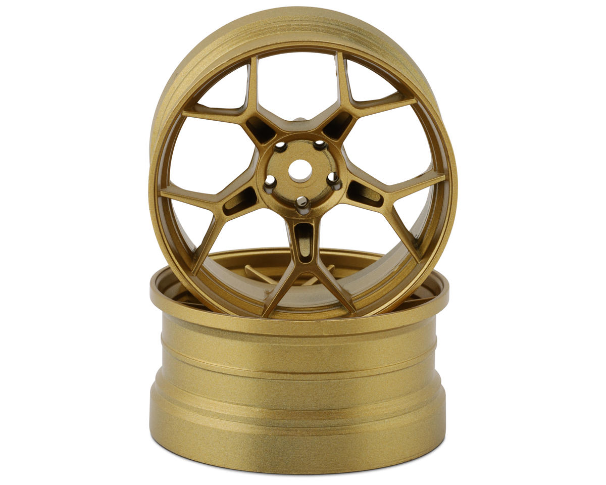 DS Racing Feathery Split Spoke Drift Wheels (Gold) (2) (8mm Offset) – image 1
