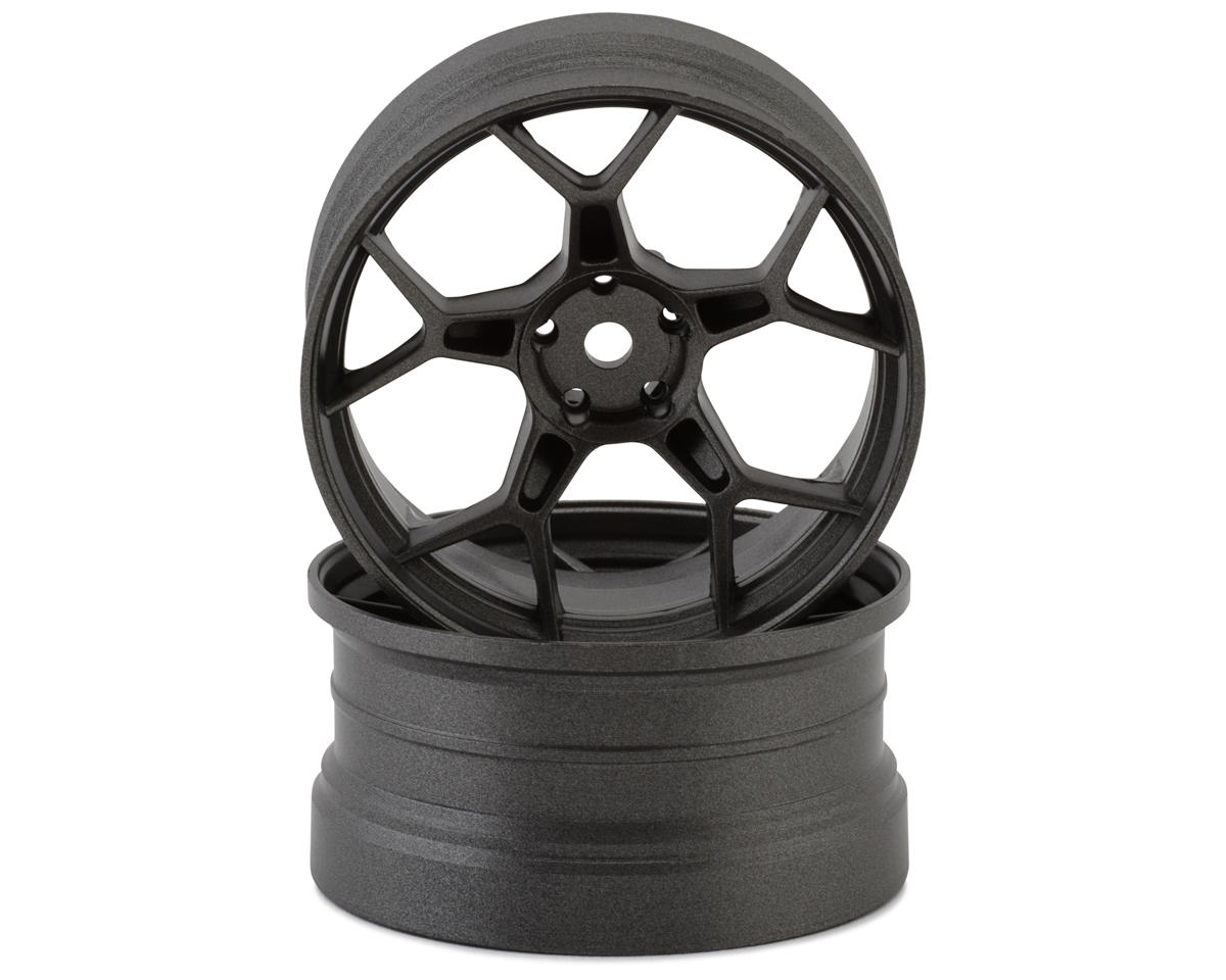 DS Racing Feathery Split Spoke Drift Wheels (Gunmetal) (2) (8mm Offset) – image 1