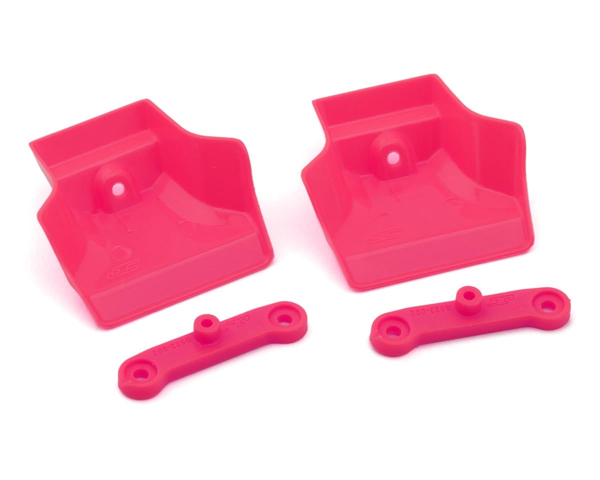 JConcepts XRAY XB8/XB8e 2025 1/8 Molded Front Wings w/Adaptors (Pink) (2) – image 1