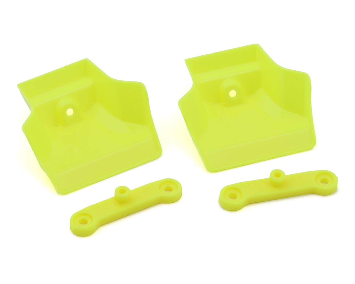 JConcepts XRAY XB8/XB8e 2025 1/8 Molded Front Wings w/Adaptors (Yellow) (2) – image 1