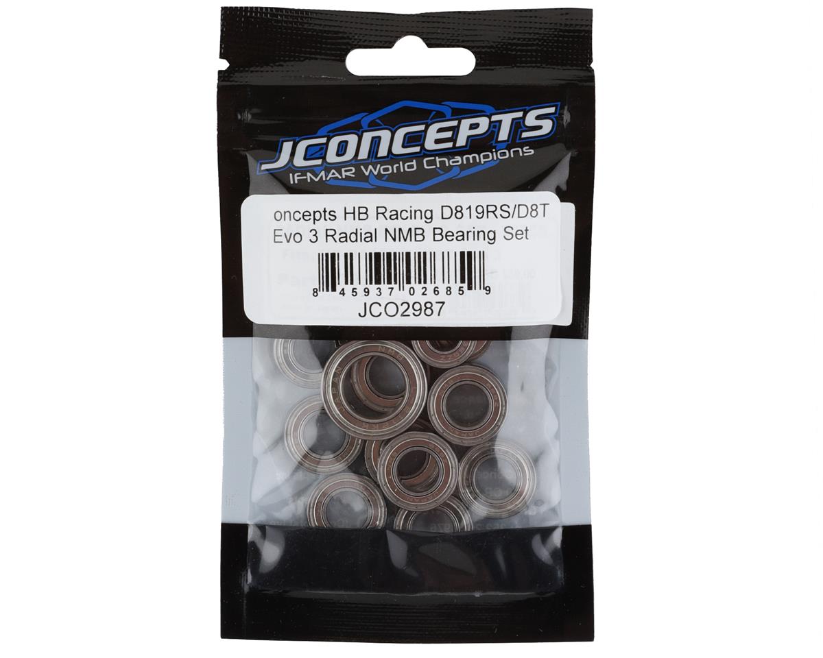 JConcepts HB Racing D819RS/D8T Evo 3 Radial NMB Bearing Set – image 1
