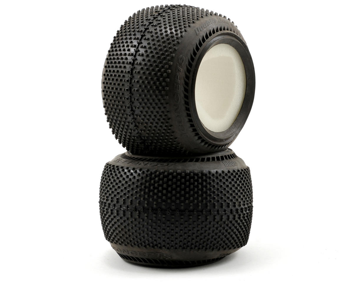 JConcepts Double Dee's 2.2" 1/10 Truck Tires (2) (Green) – image 1