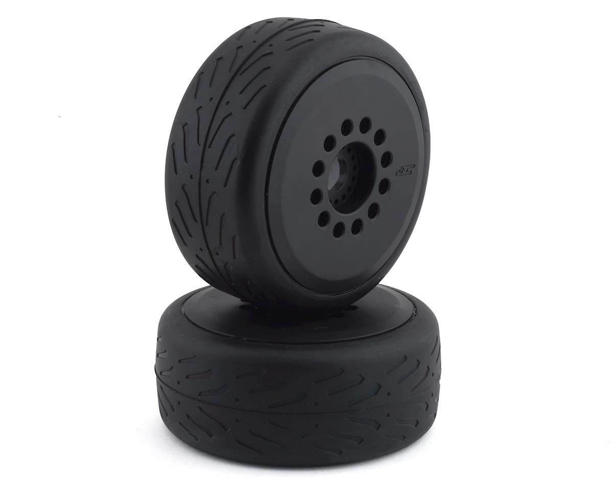 JConcepts Speed Claw Belted Tire Pre-Mounted w/Cheetah Speed-Run Wheel (Black) – image 1