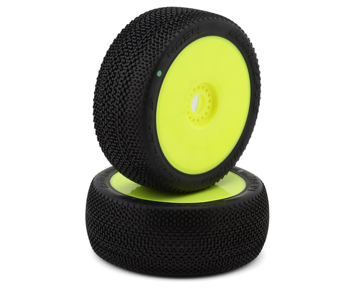 JConcepts Relapse Pre-Mounted 1/8th Buggy Tires (Yellow) (2) (Green) – image 1