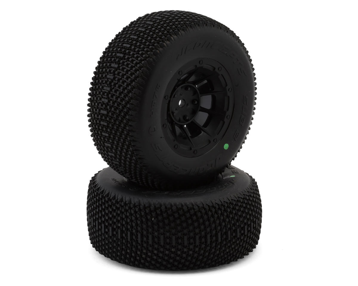 JConcepts Subcultures 2 Pre-Mounted Off-Road Tires (2) (Slash Rear) (Green) – image 1