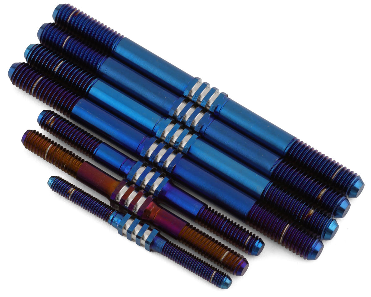 JConcepts Tekno NB48 2.1 Fin Titanium Turnbuckle Set (Blue) (7) – image 1