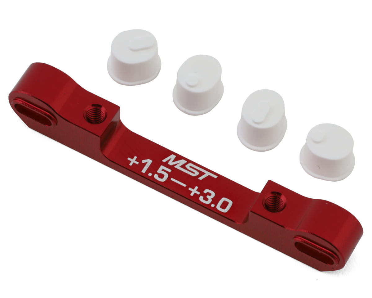 MST RMX Adjustable Aluminum Suspension Mount (+1.5/+3.0) (Red) – image 1