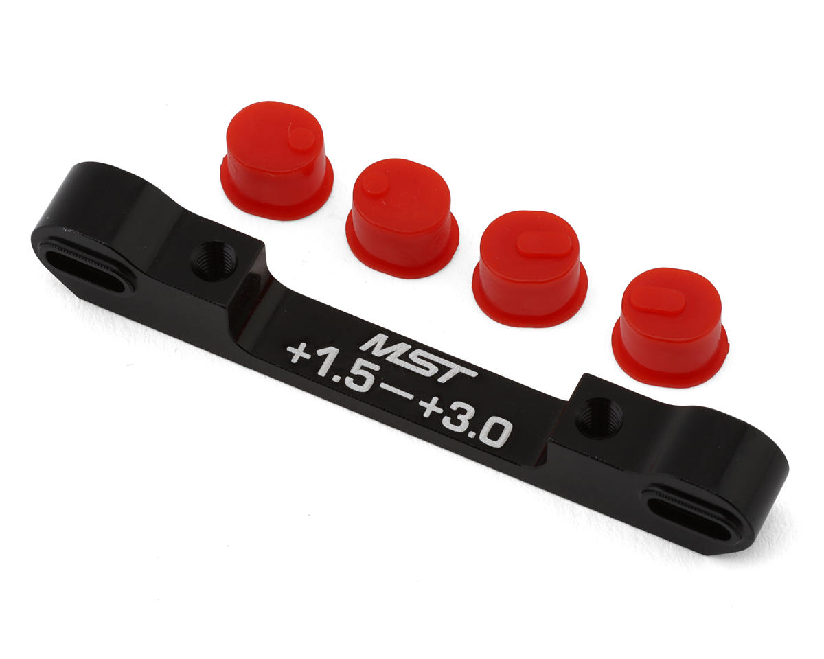 MST RMX Adjustable Aluminum Suspension Mount (+1.5/+3.0) (Black) – image 1