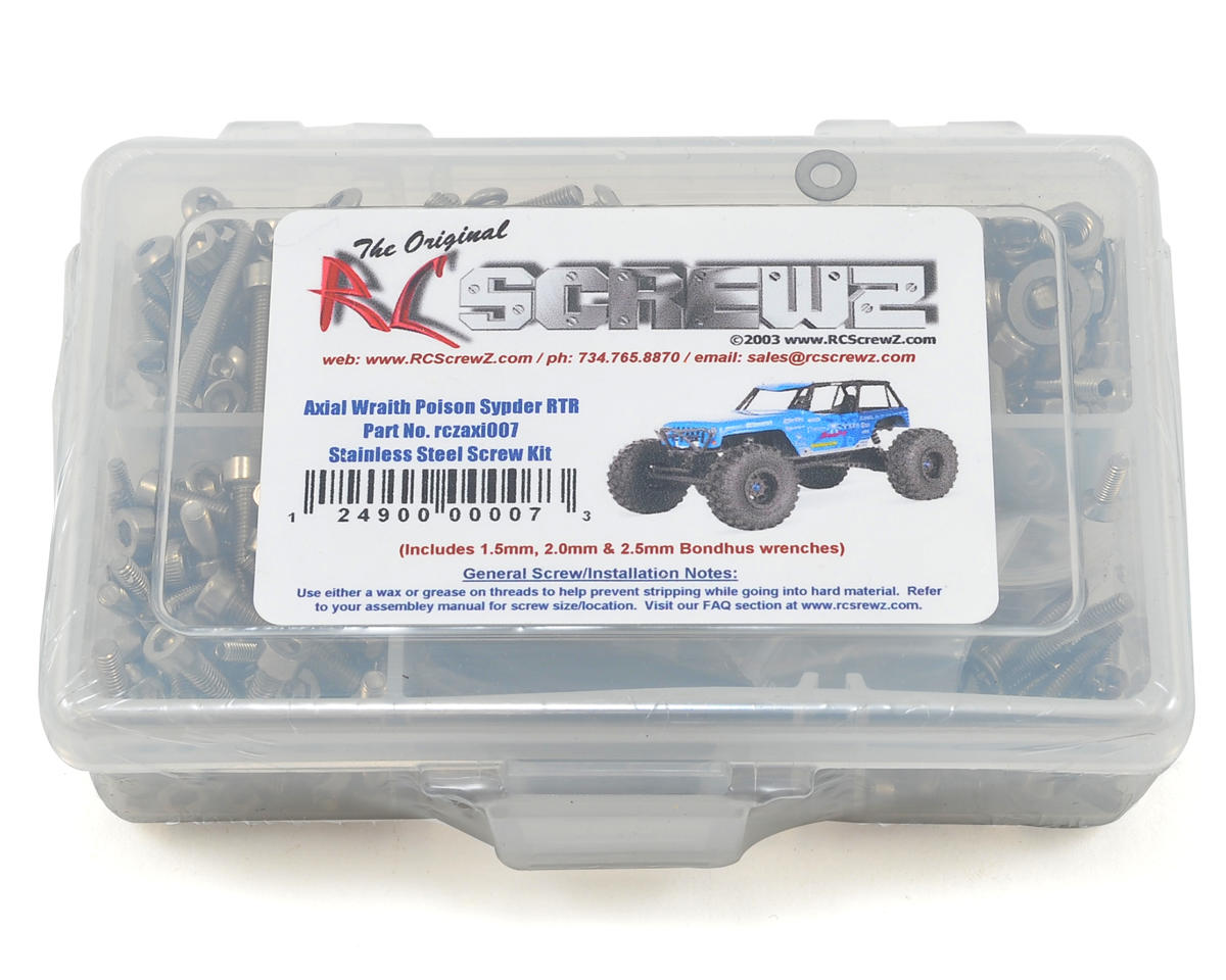 RC Screwz SS Screw Kit AXI Wraith Poison Spyder – image 1