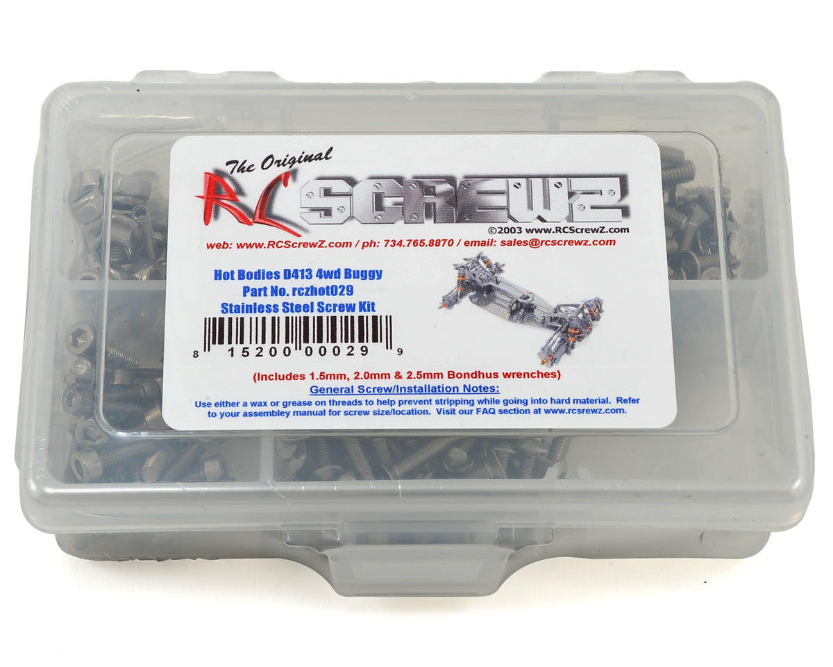 RC Screwz Hot Bodies D413 4WD Buggy Stainless Steel Screw Kit – image 1