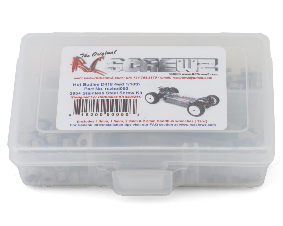 RC Screwz HB Racing D418 4WD Stainless Steel Screw Kit – image 1