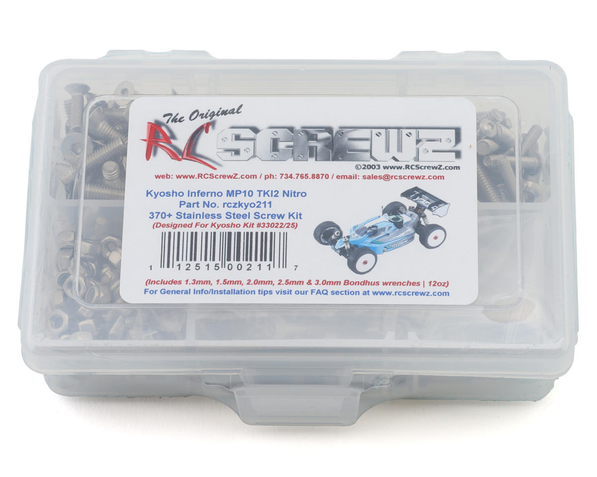 RC Screwz Kyosho Inferno MP10 TKI2 1/8 Nitro Buggy Stainless Steel Screw Kit – image 1