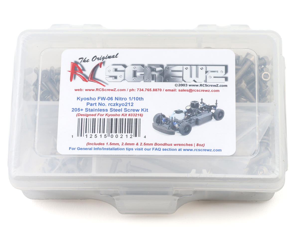 RC Screwz Kyosho FW-06 1/10 Nitro Touring Car Stainless Steel Screw Kit – image 1