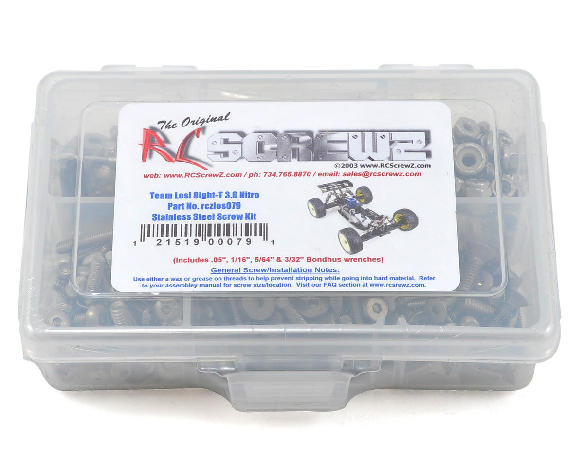 RC Screwz Losi 8ight-T 3.0 Nitro Stainless Steel Screw Kit – image 1