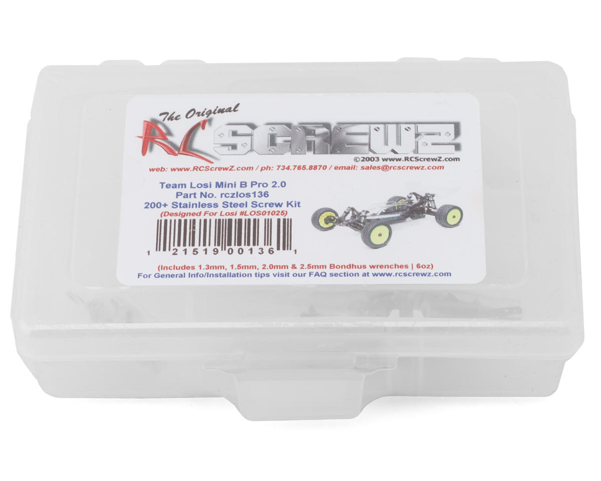 RC Screwz Losi Mini B Pro Roller Stainless Steel Screw Kit – image 1