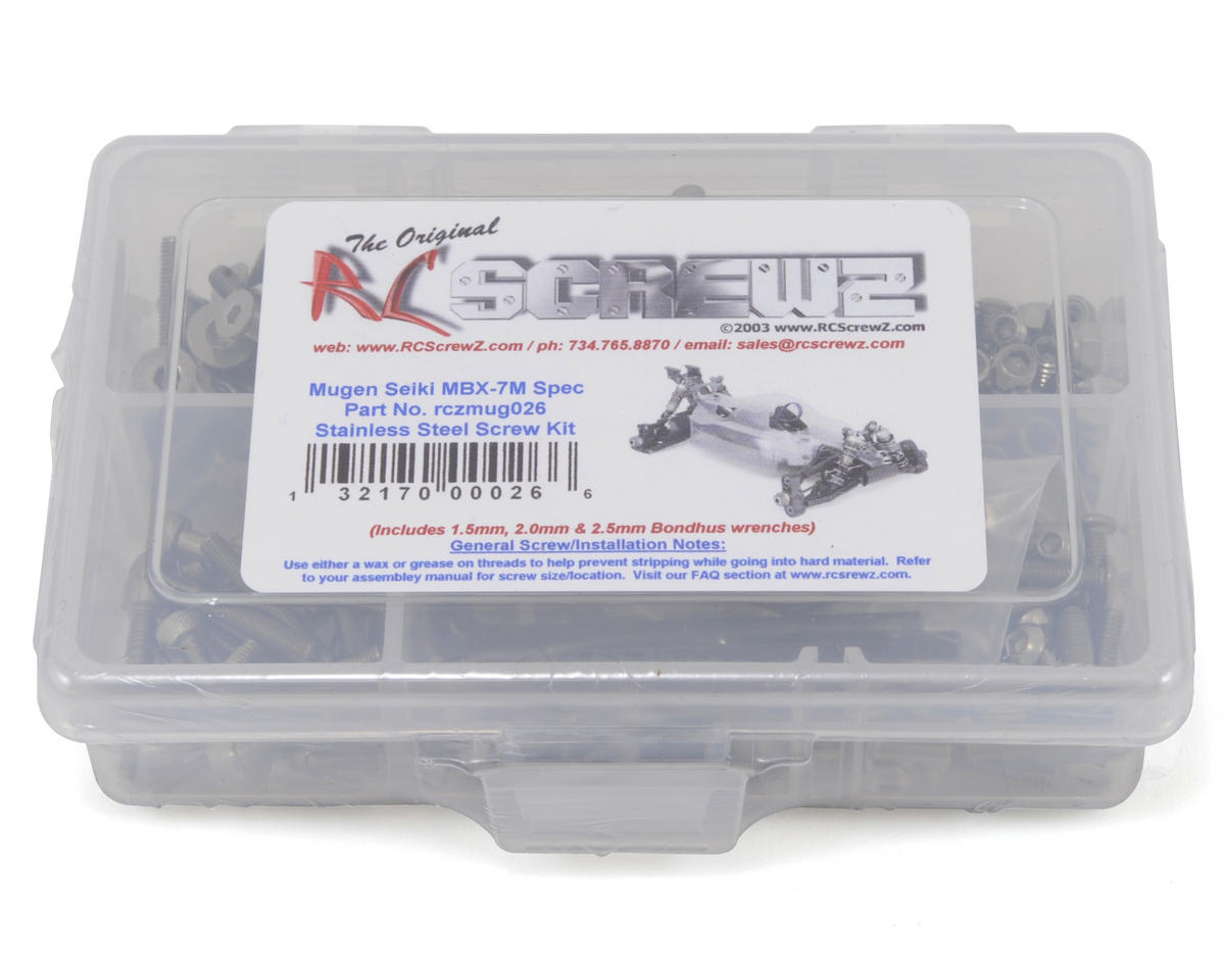 RC Screwz Mugen Seiki MBX7 M-Spec Stainless Steel Screw Kit – image 1
