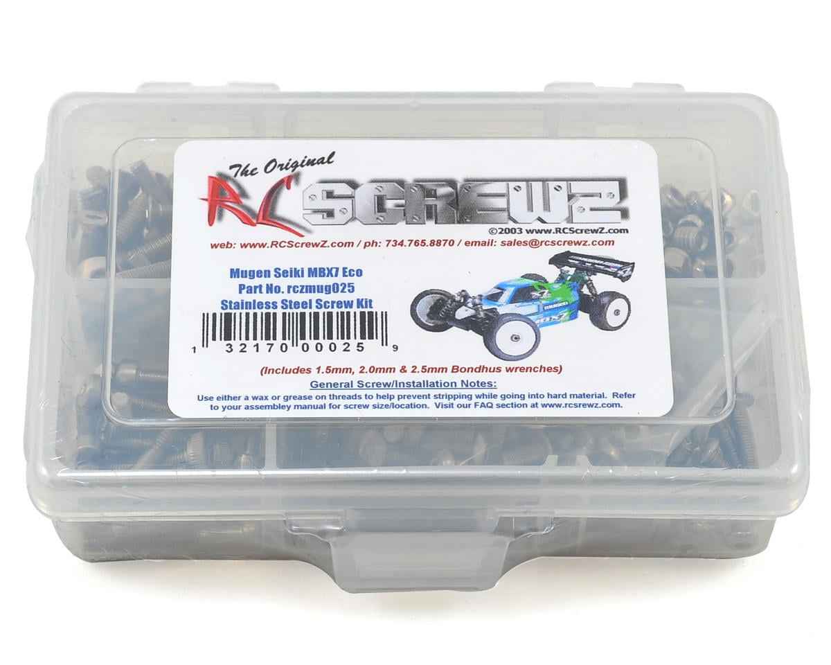 RC Screwz Mugen MBX7 ECO Stainless Steel Screw Kit – image 1