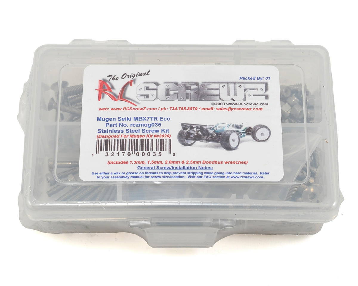 RC Screwz Mugen MBX7TR ECO 1/8th Truggy Stainless Screw Kit – image 1