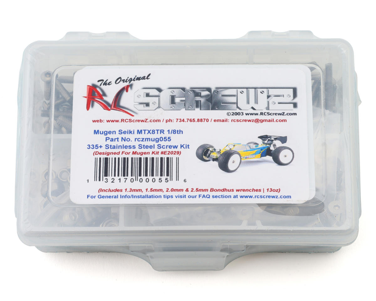 RC Screwz Mugen Seiki MBX8TR 1/8 Nitro Truggy Stainless Steel Screw Kit – image 1