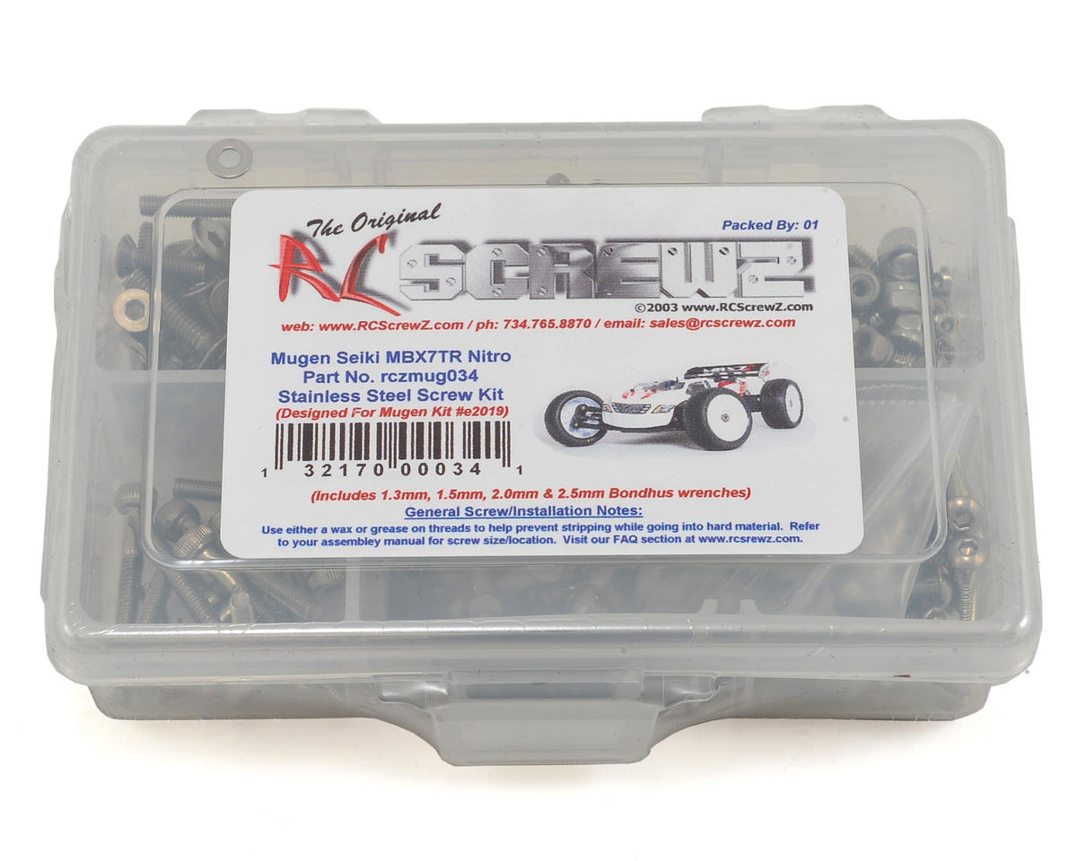 RC Screwz Mugen MBX7TR Nitro 1/8th Truggy Stainless Screw Kit – image 1