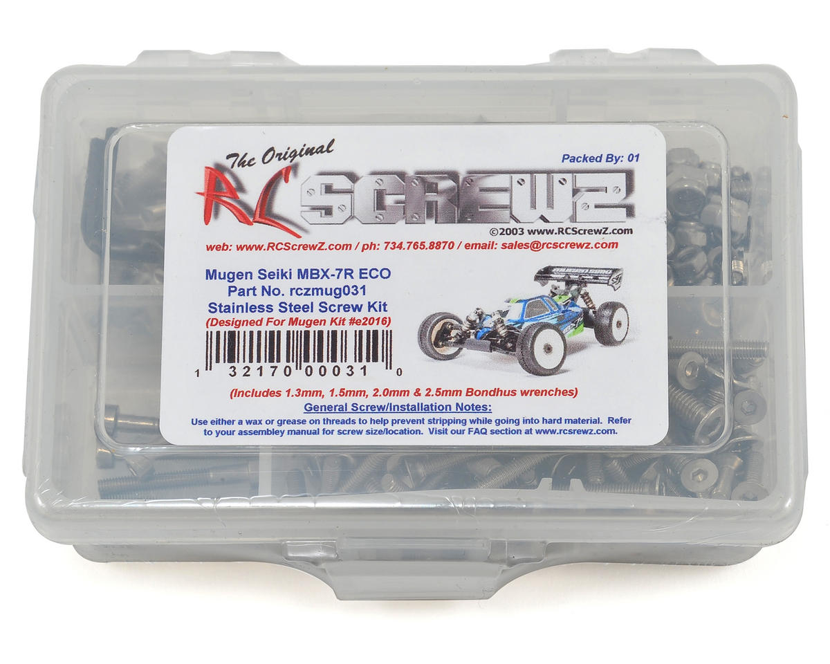 RC Screwz Mugen Seiki MBX-7R ECO Stainless Screw Kit – image 1