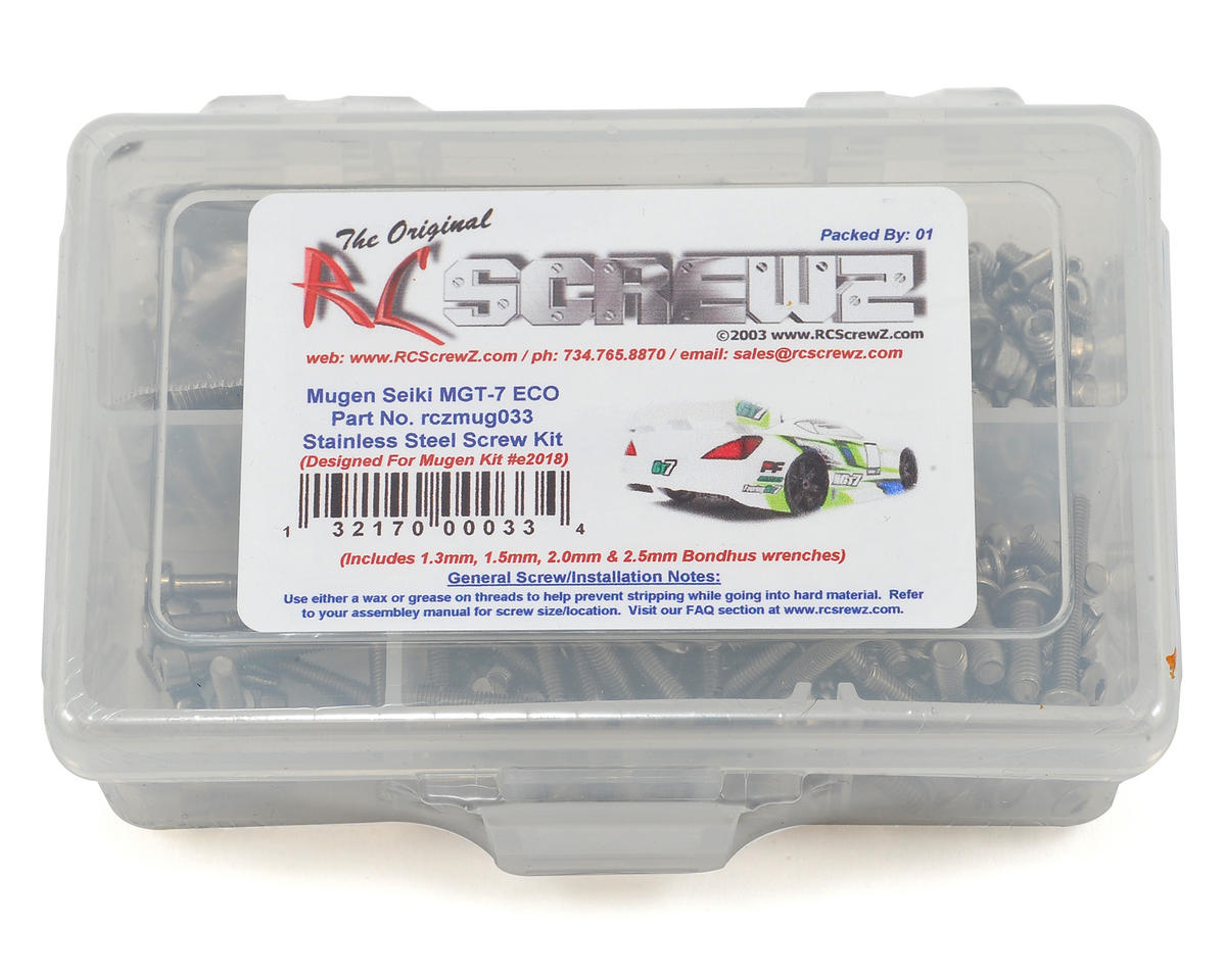 RC Screwz Mugen Seiki MGT7 ECO Stainless Screw Kit – image 1