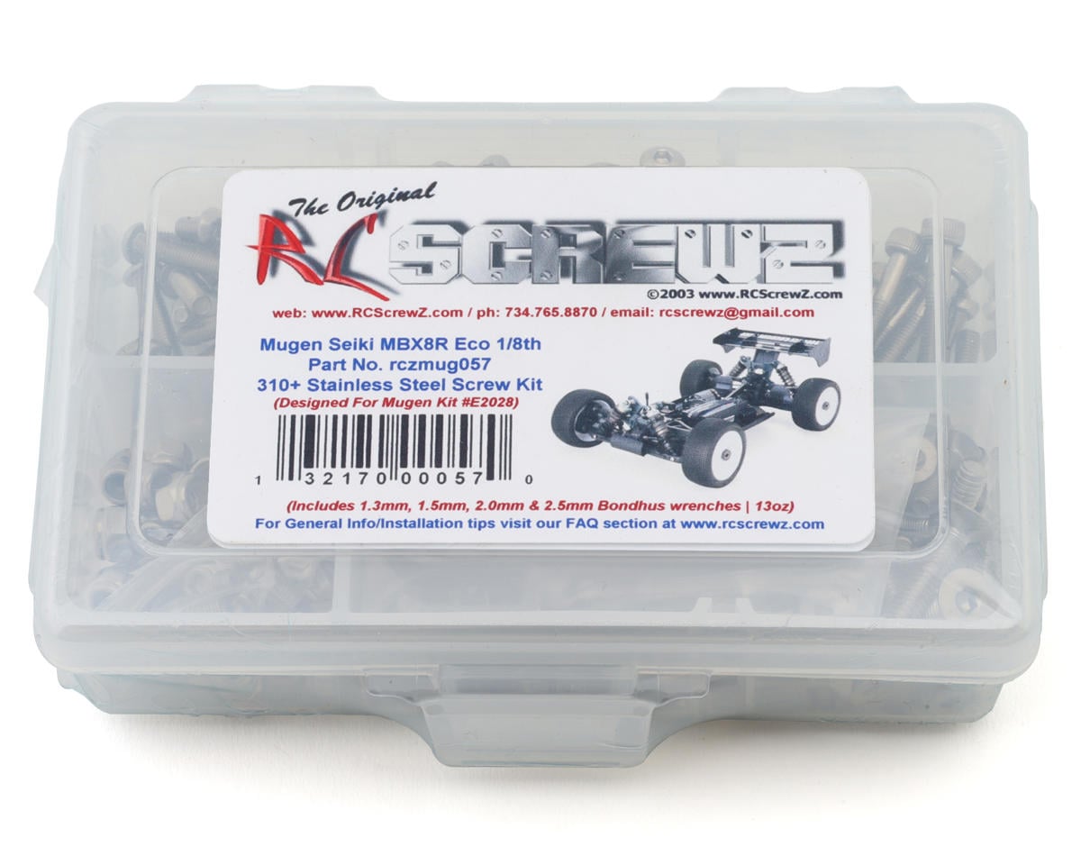 RC Screwz Mugen Seiki MBX8R ECO 1/8 Buggy Stainless Steel Screw Kit – image 1
