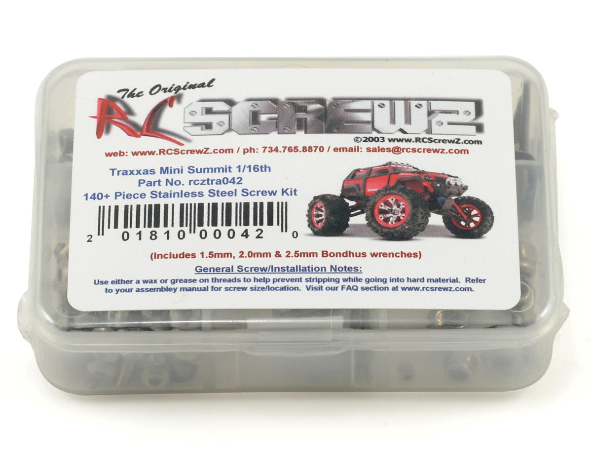 RC Screwz Stainless Steel Screw Kit for Traxxas Mini Summit 1/16th – image 1