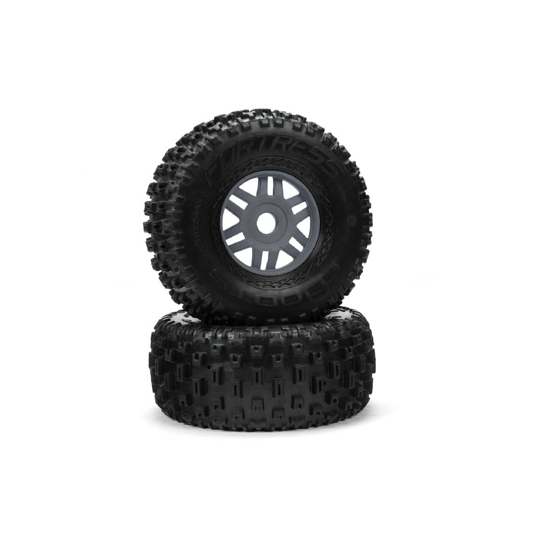 Arrma dBoots 'Fortress' Tire on Gun Metal Wheels, OD 5.47" (2) – image 1