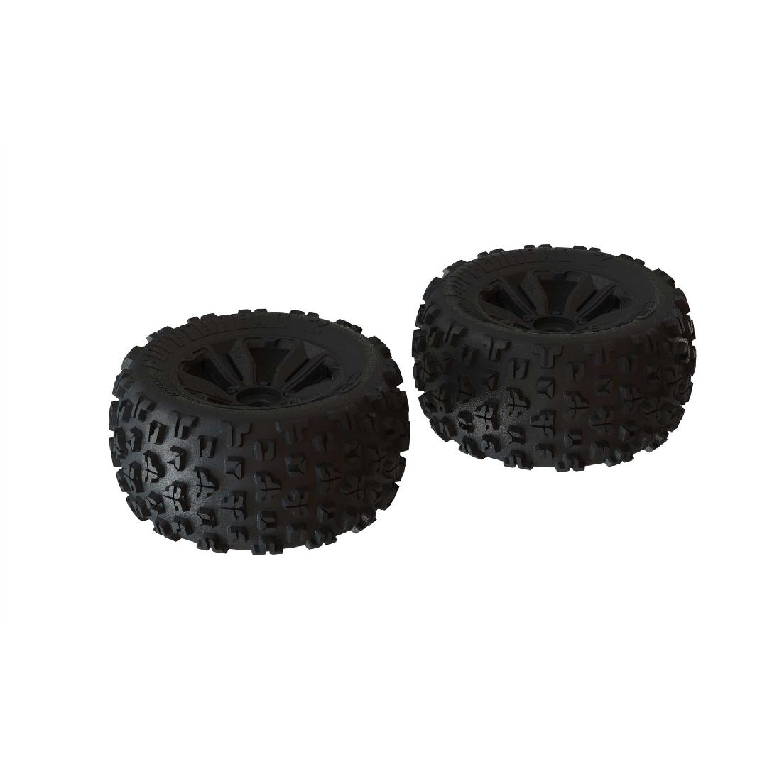 Arrma dBoots 'Copperhead2 MT' Tire on Black Wheels, OD.5" (2) – image 1