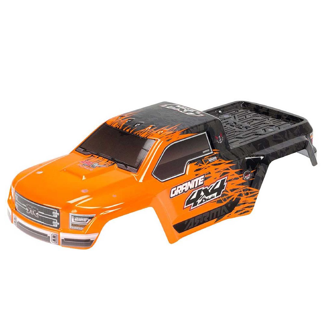 Arrma AR402208 GRANITE 4X4 BLX Pntd Dcld Bdy - Orange – image 1