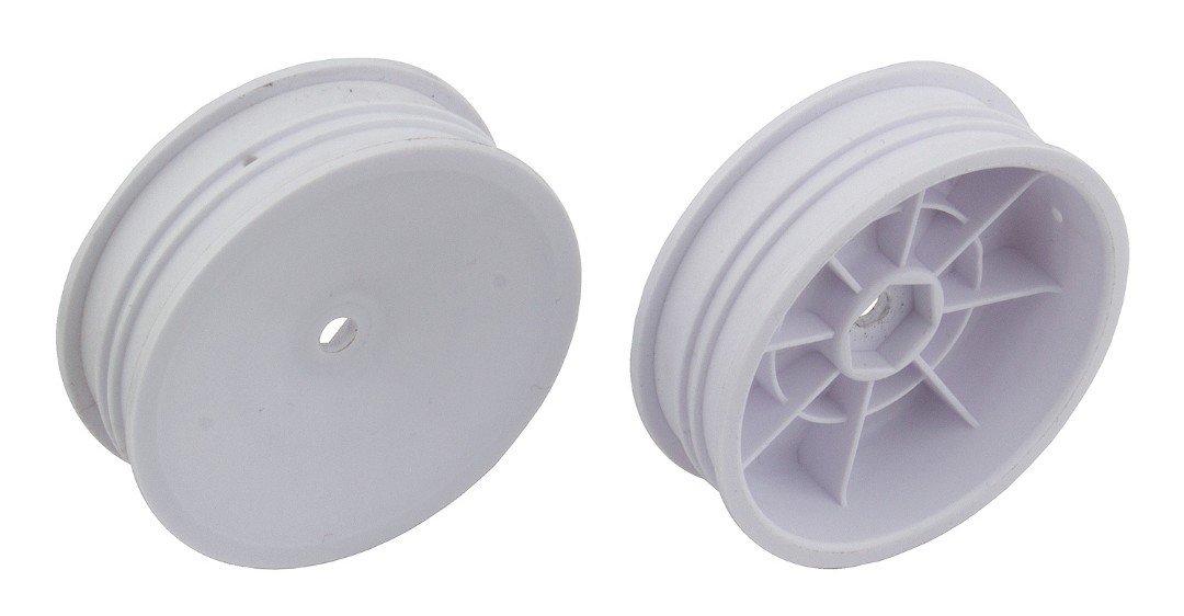 Team Associated 2WD Slim Front Wheels, 2.2", 12mm hex, White – image 1